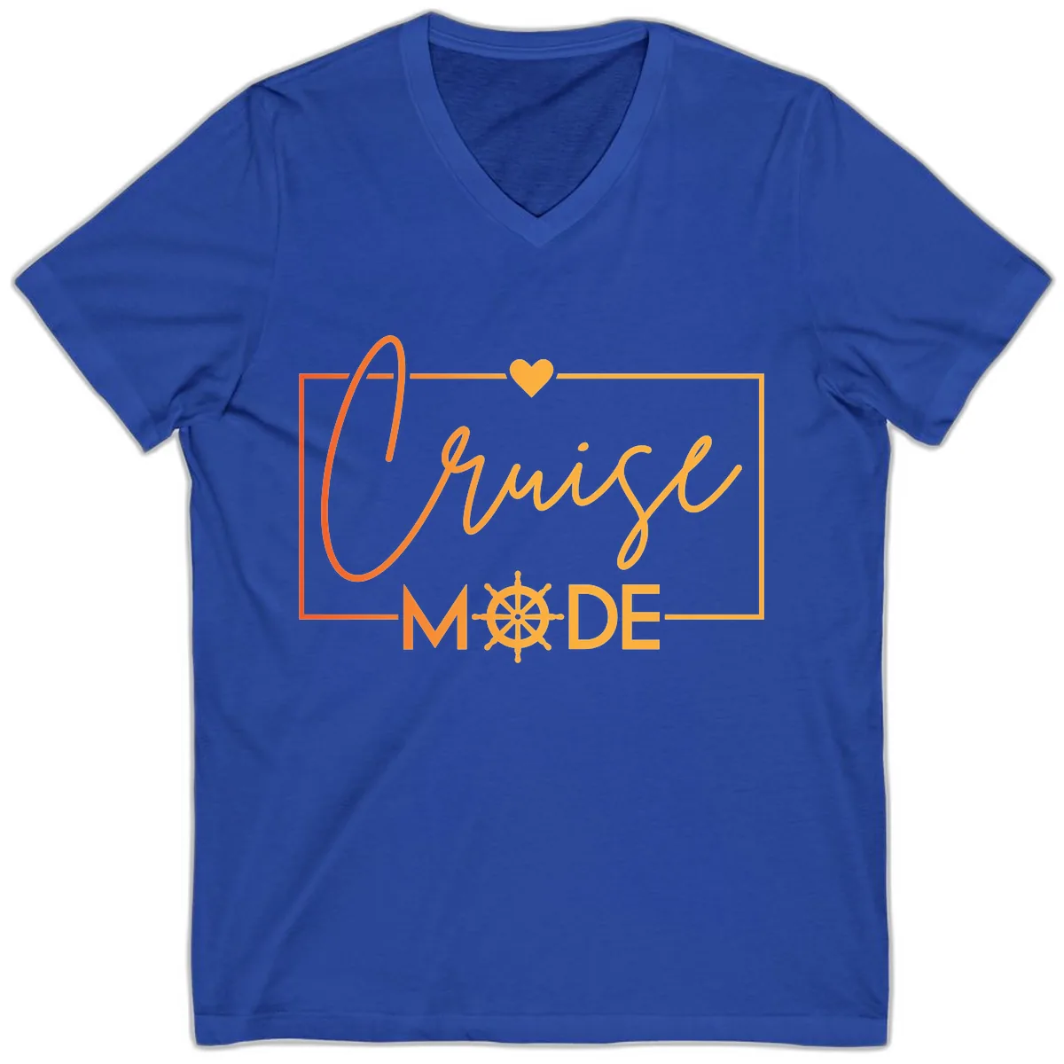Ahoy Mode Nautical Heart V-Neck in True Royal