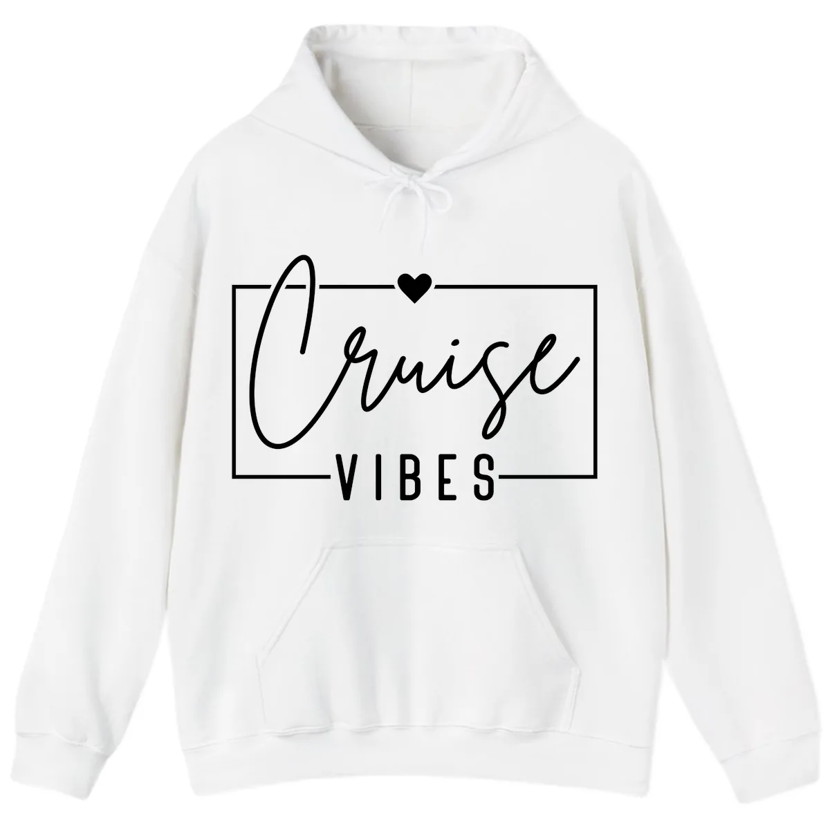 Chill Vibes Cruise Hoodie in White