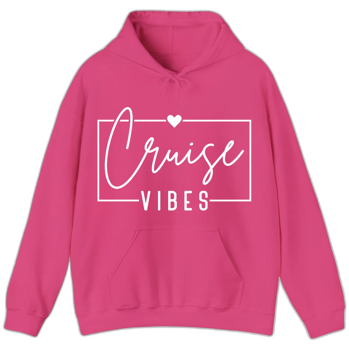 Chill Vibes Cruise Hoodie in Heliconia