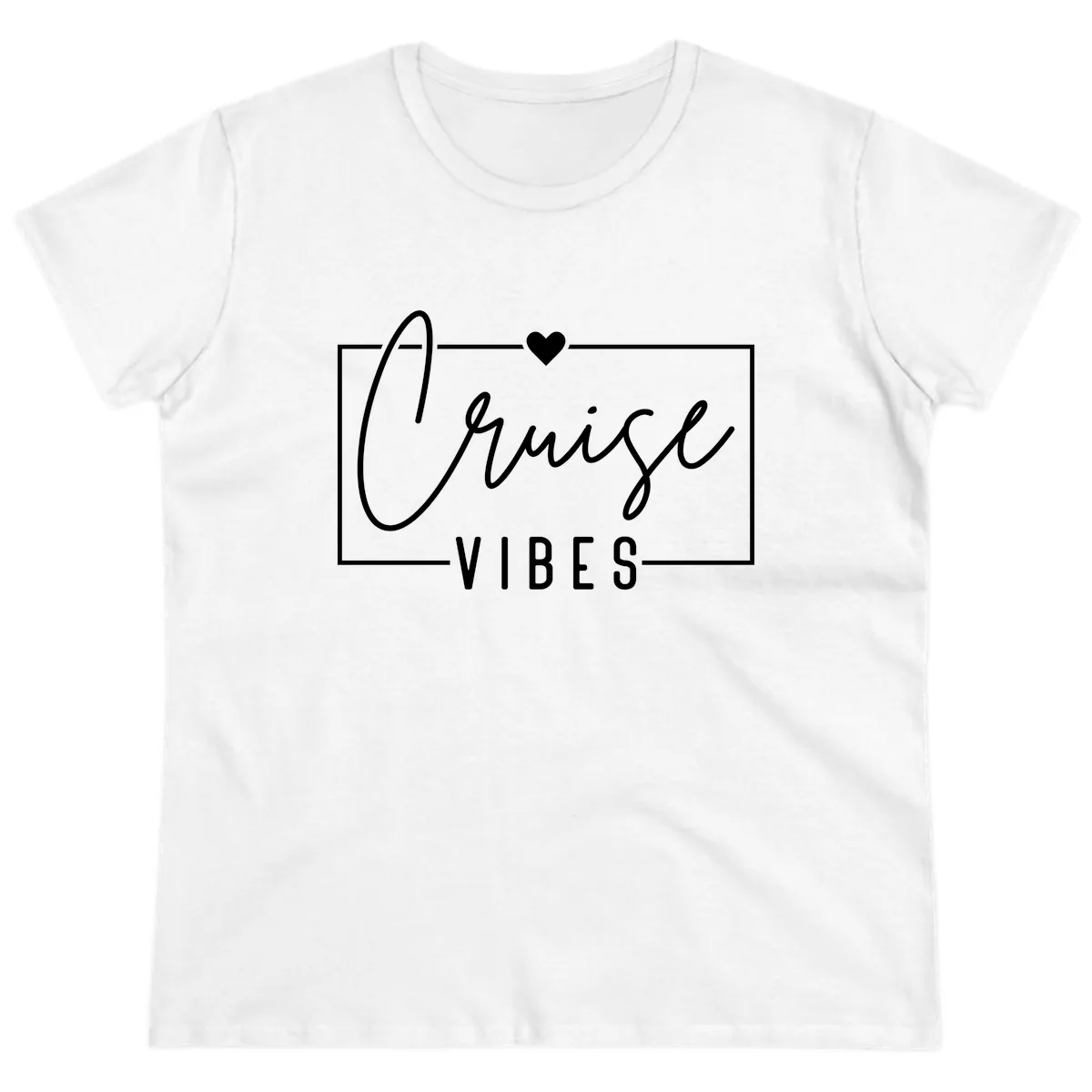 Chill Vibes Cruise Ladies Tee in White