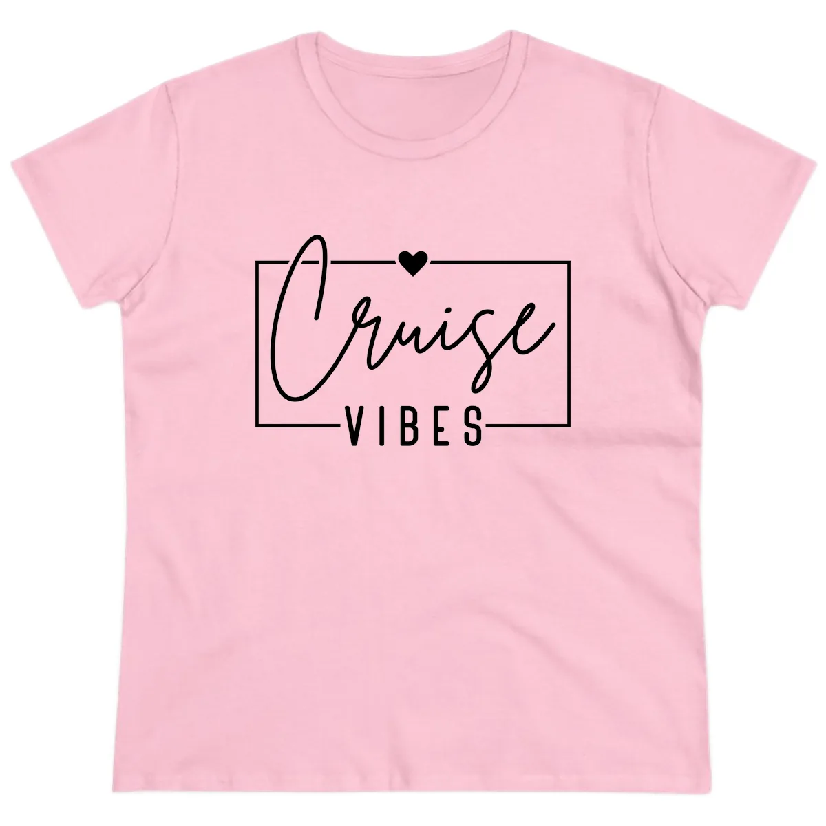 Chill Vibes Cruise Ladies Tee in Light Pink