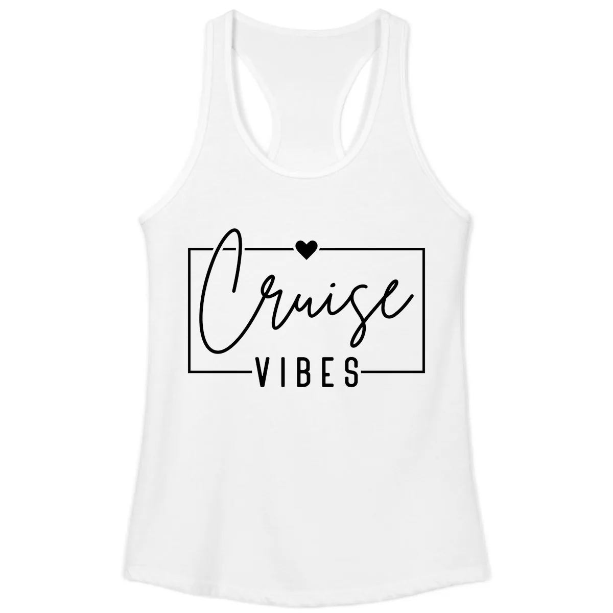 Chill Vibes Cruise Ladies Tank in White