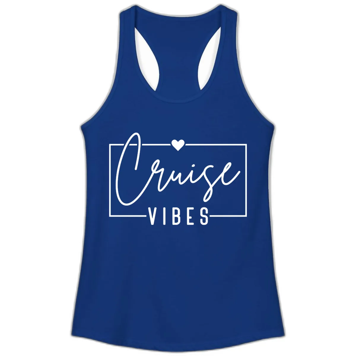 Chill Vibes Cruise Ladies Tank in Solid Royal