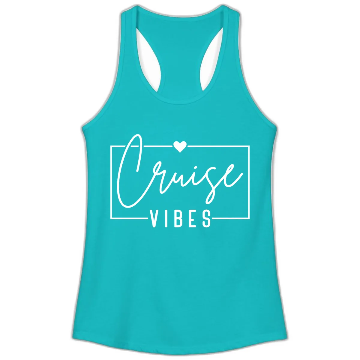 Chill Vibes Cruise Ladies Tank in Tahiti Blue