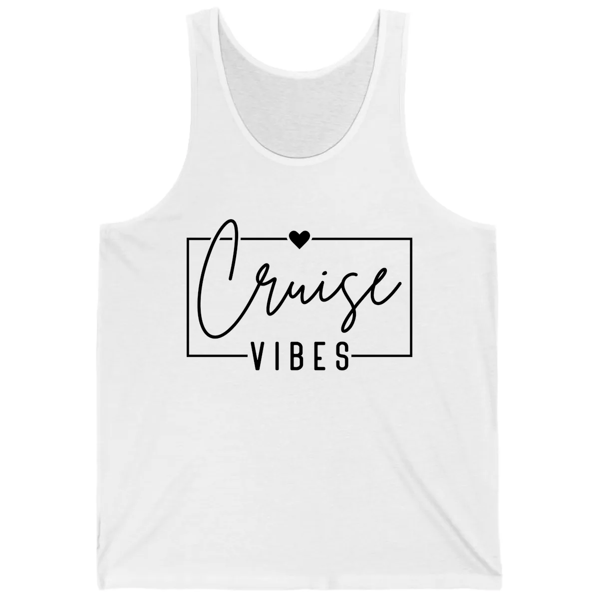 Chill Vibes Cruise Tank in White