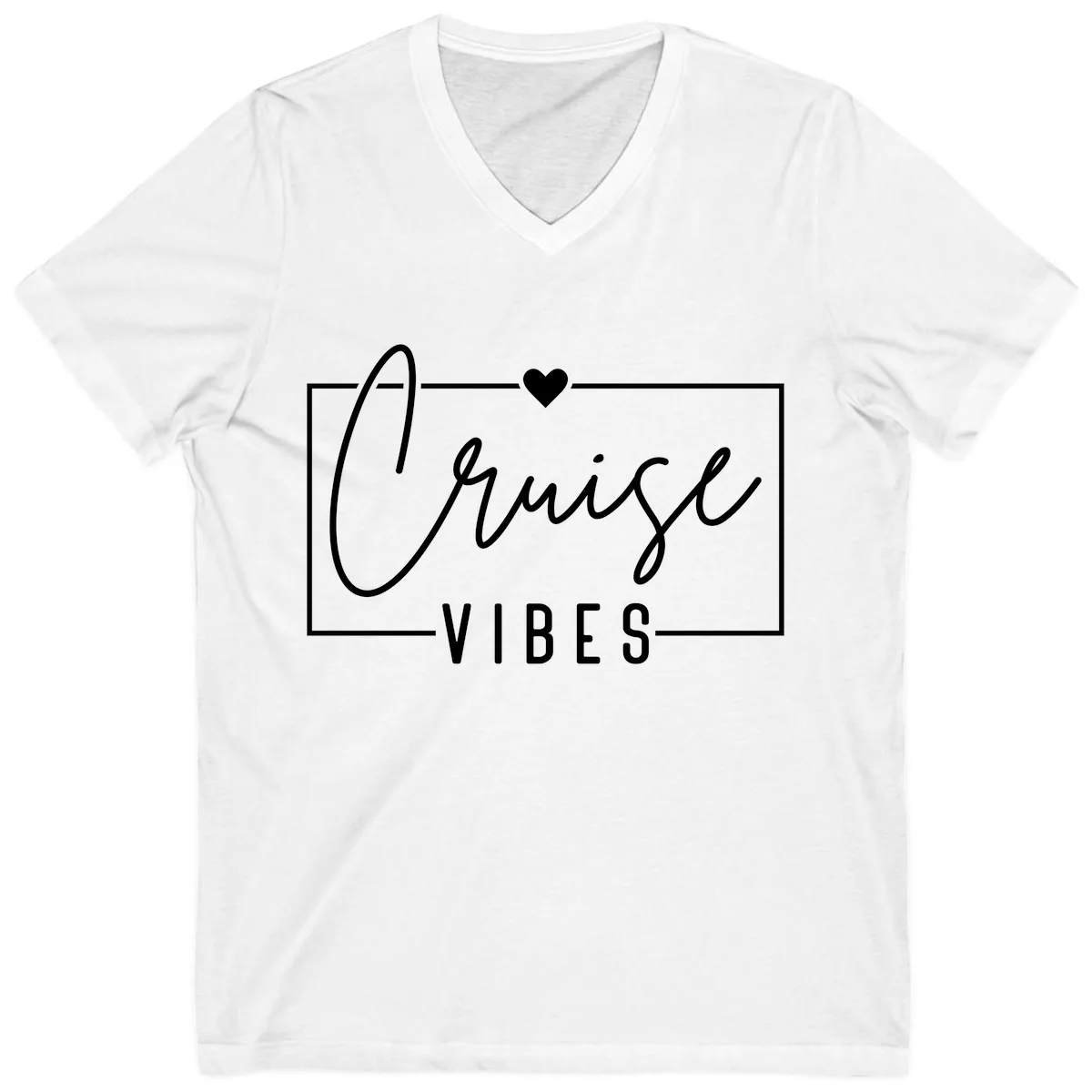 Chill Vibes Cruise V-Neck in White