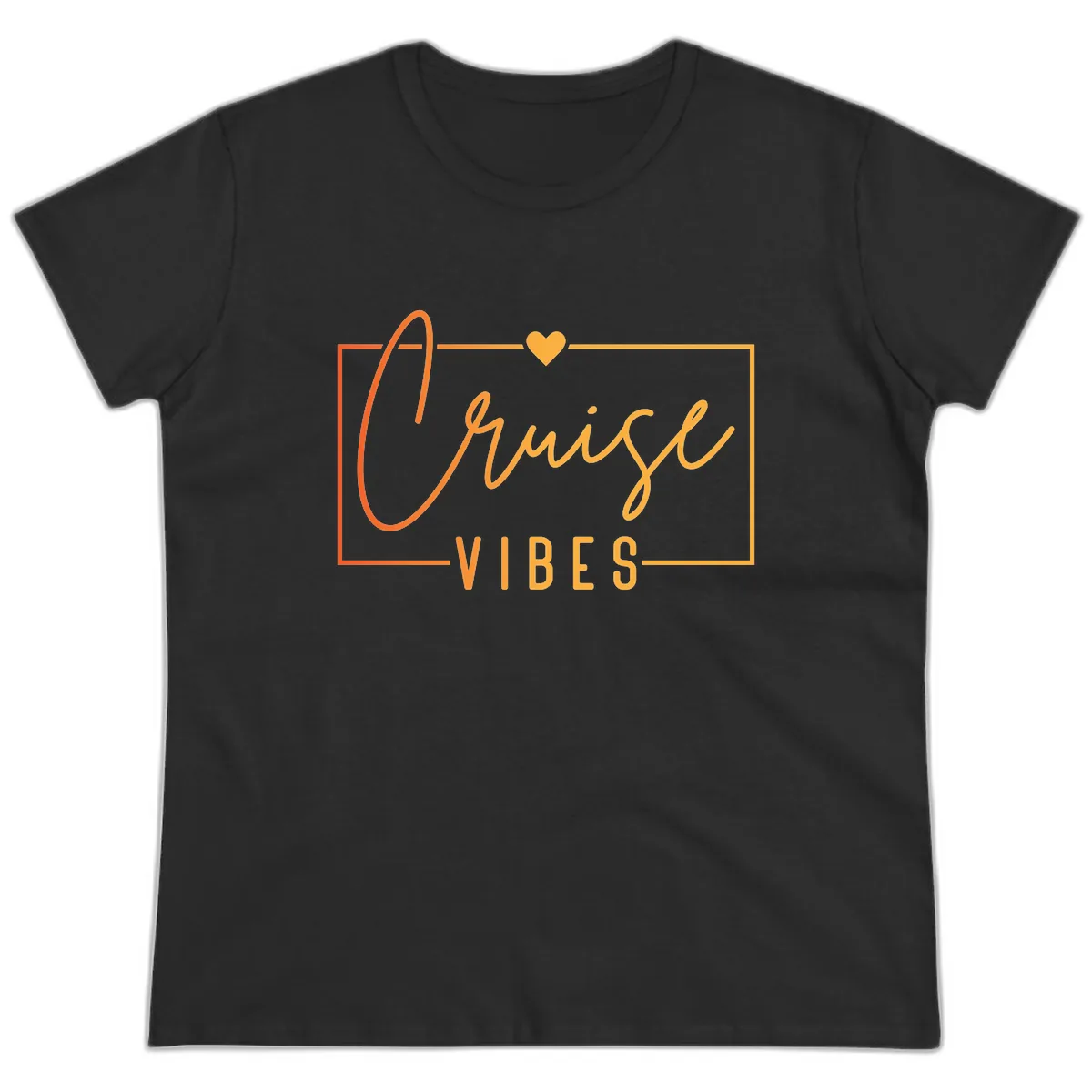 Cruise Vibes Ladies Tee in Black