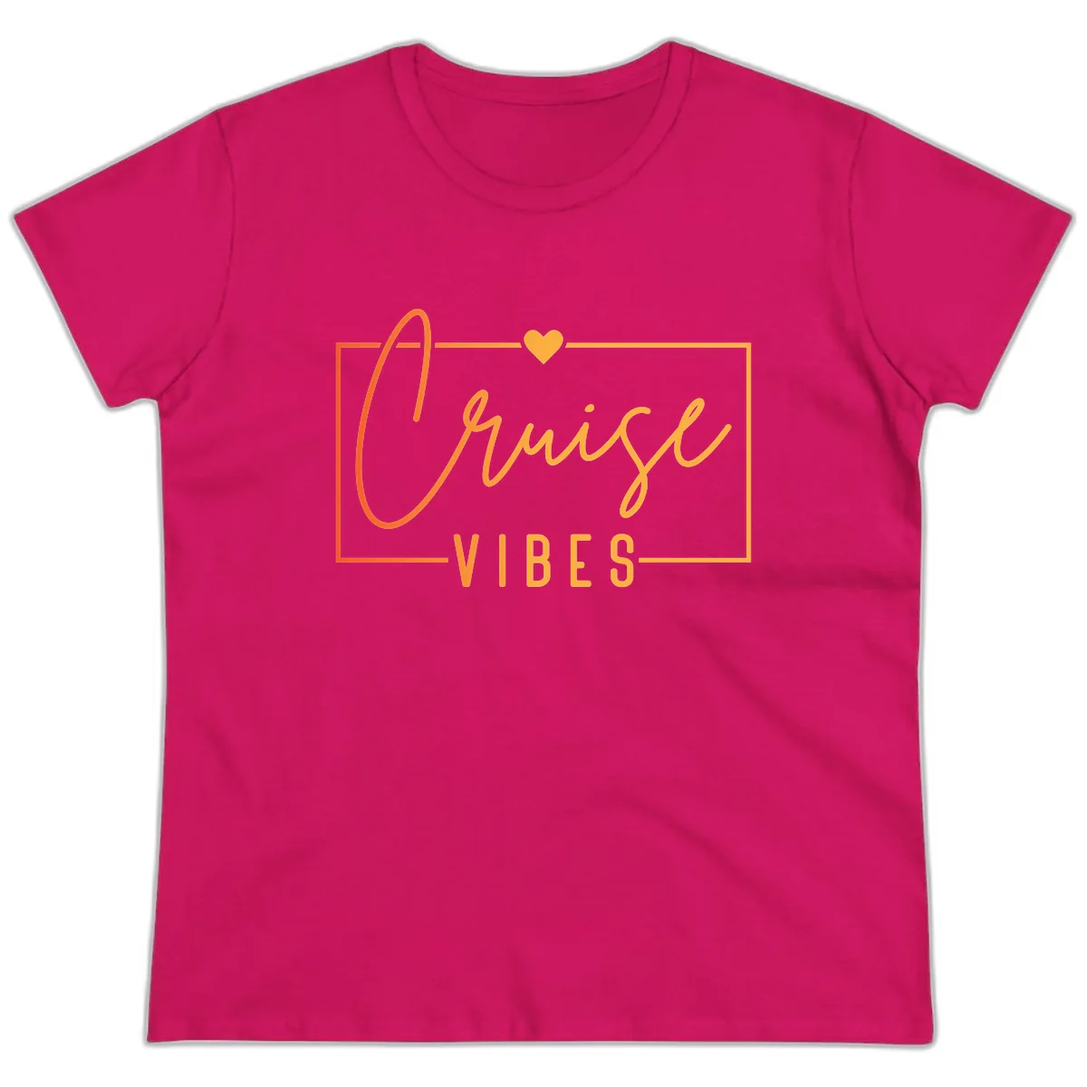 Cruise Vibes Ladies Tee in Heliconia