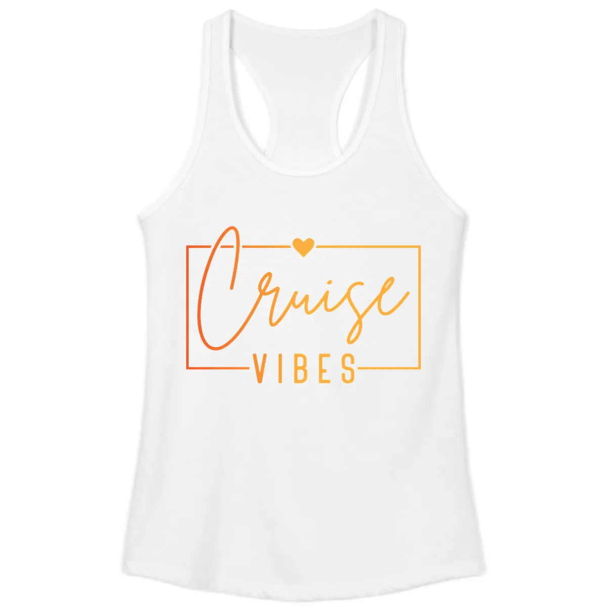 Cruise Vibes Ladies Tank in White