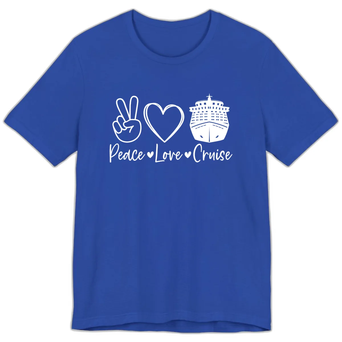 Peace Love Cruise Premium T-Shirt in True Royal