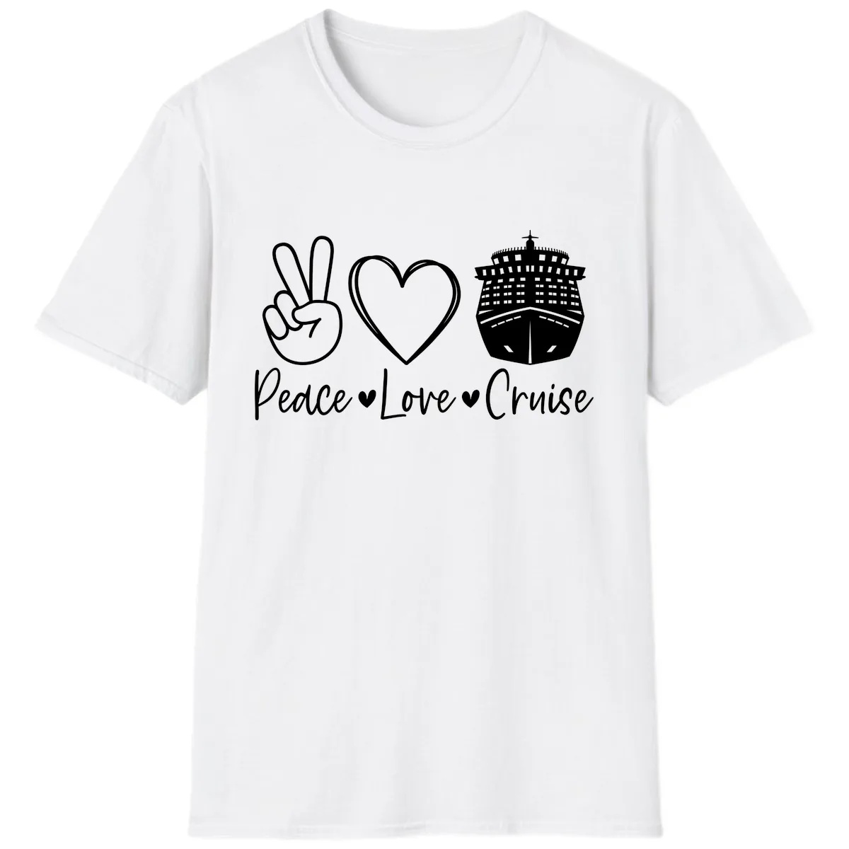 Peace Love Cruise T-Shirt in White