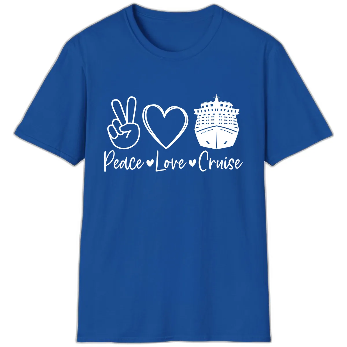 Peace Love Cruise T-Shirt in Royal