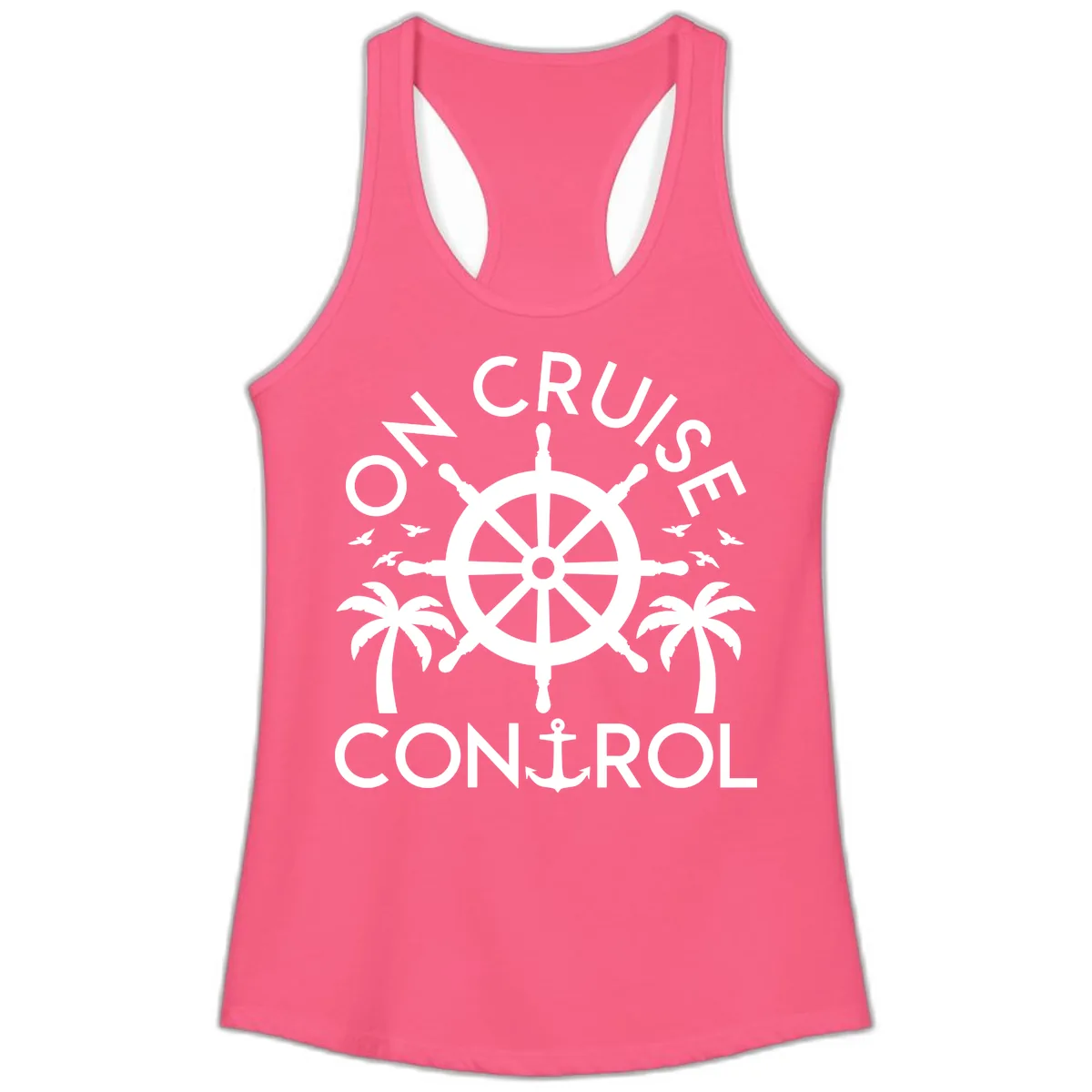 On Cruise Control Ladies Tank in Solid Hot Pink