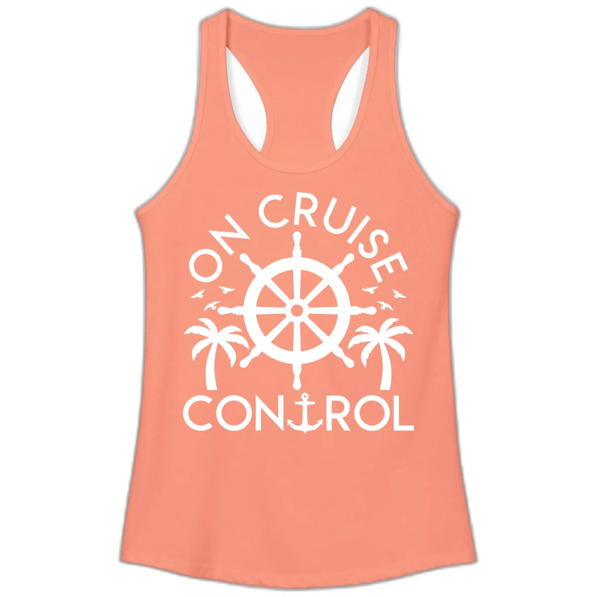 On Cruise Control Ladies Tank in Solid Light Orange