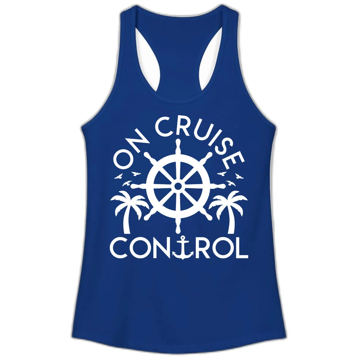 On Cruise Control Ladies Tank in Solid Royal