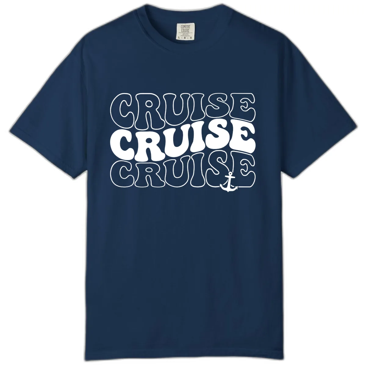 Cruise Cruise Cruise Anchor Design Comfort Color in Navy