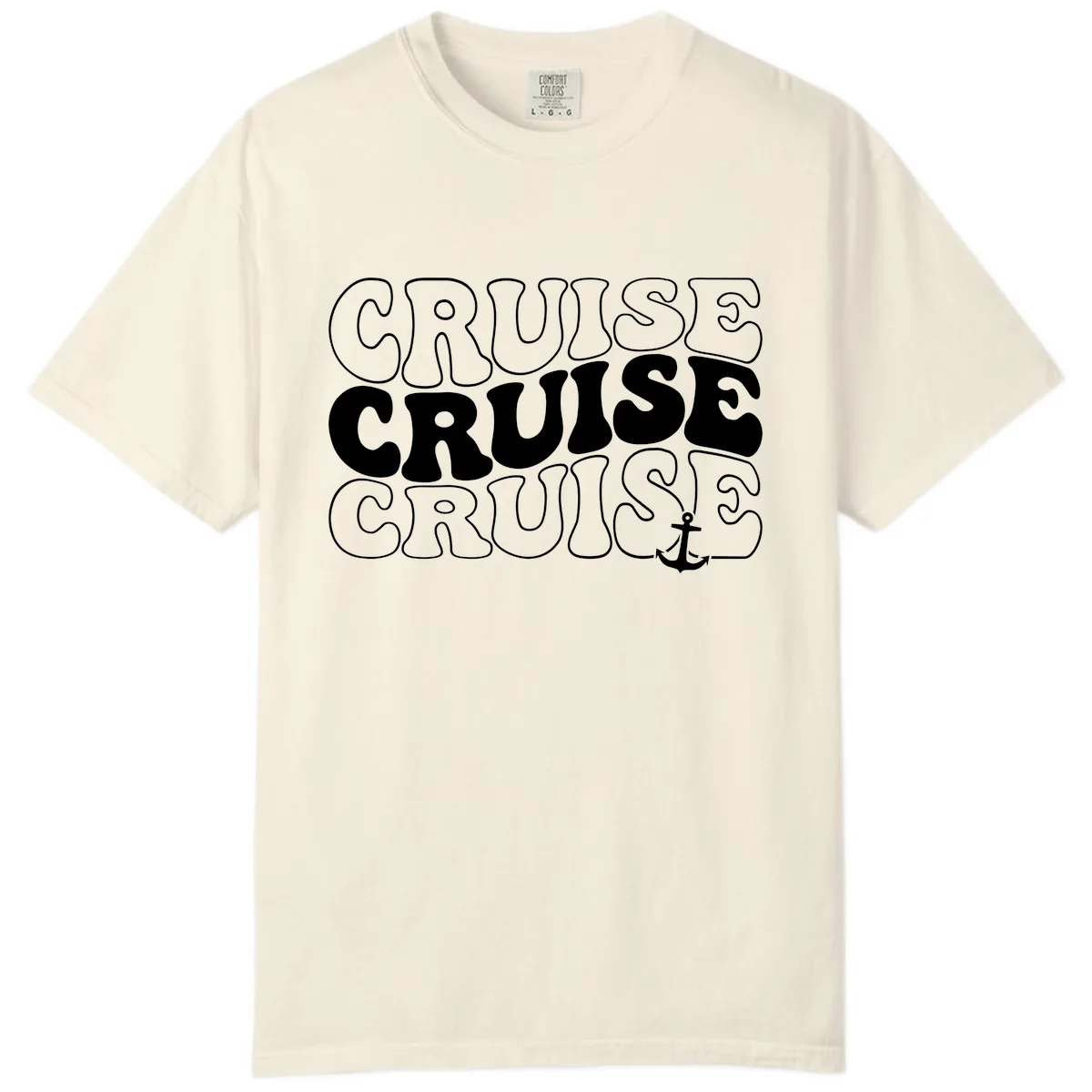 Cruise Cruise Cruise Anchor Design Comfort Color in Ivory