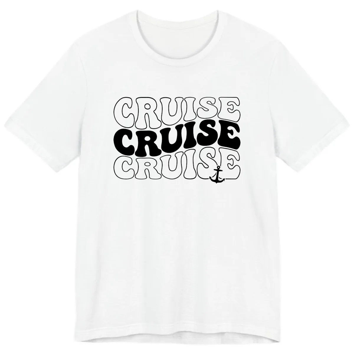 Cruise Cruise Cruise Anchor Design Premium T-Shirt in White