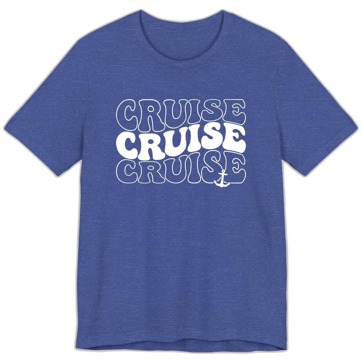 Cruise Cruise Cruise Anchor Design Premium T-Shirt in Heather True Royal