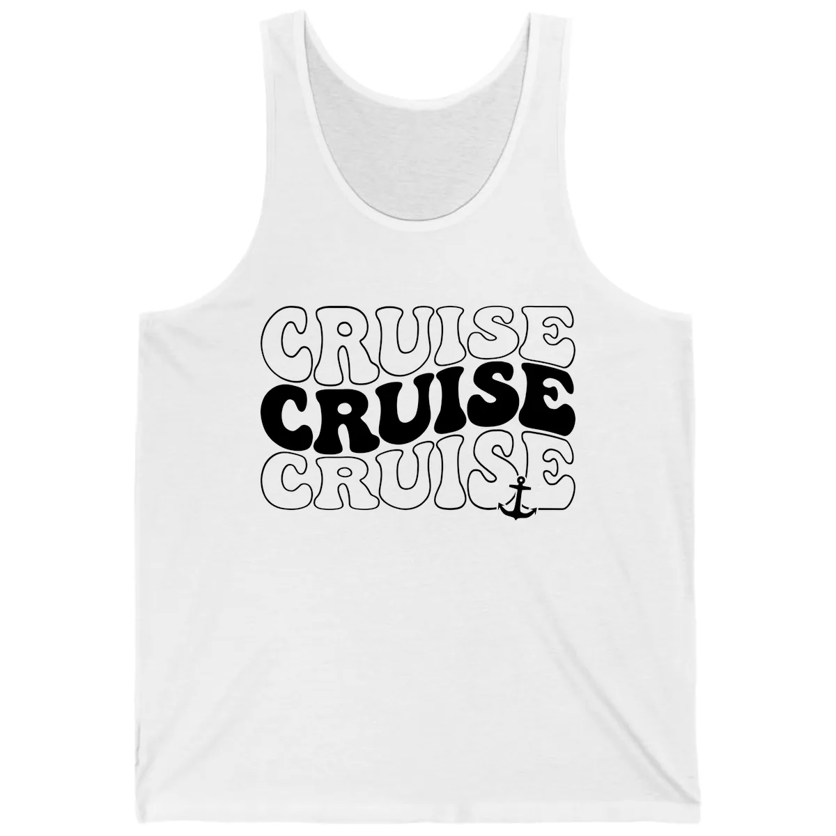 Cruise Cruise Cruise Anchor Design Tank in White