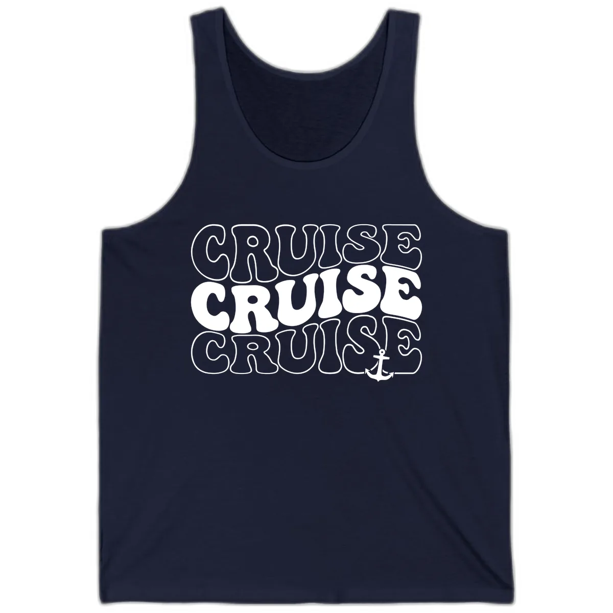 Cruise Cruise Cruise Anchor Design Tank in Navy