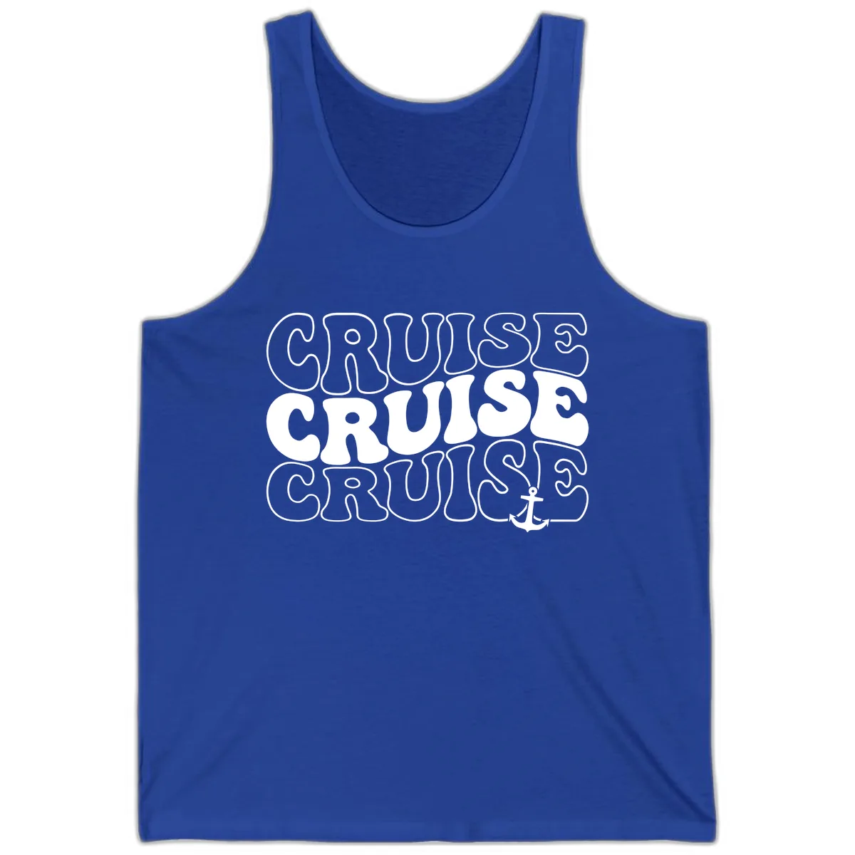 Cruise Cruise Cruise Anchor Design Tank in True Royal
