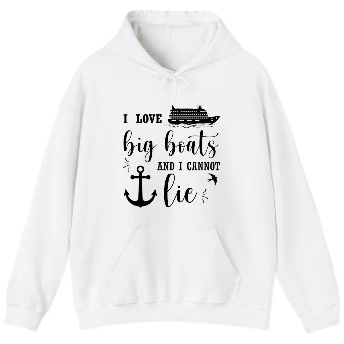 Big Boats And I Cannot Lie Hoodie in White