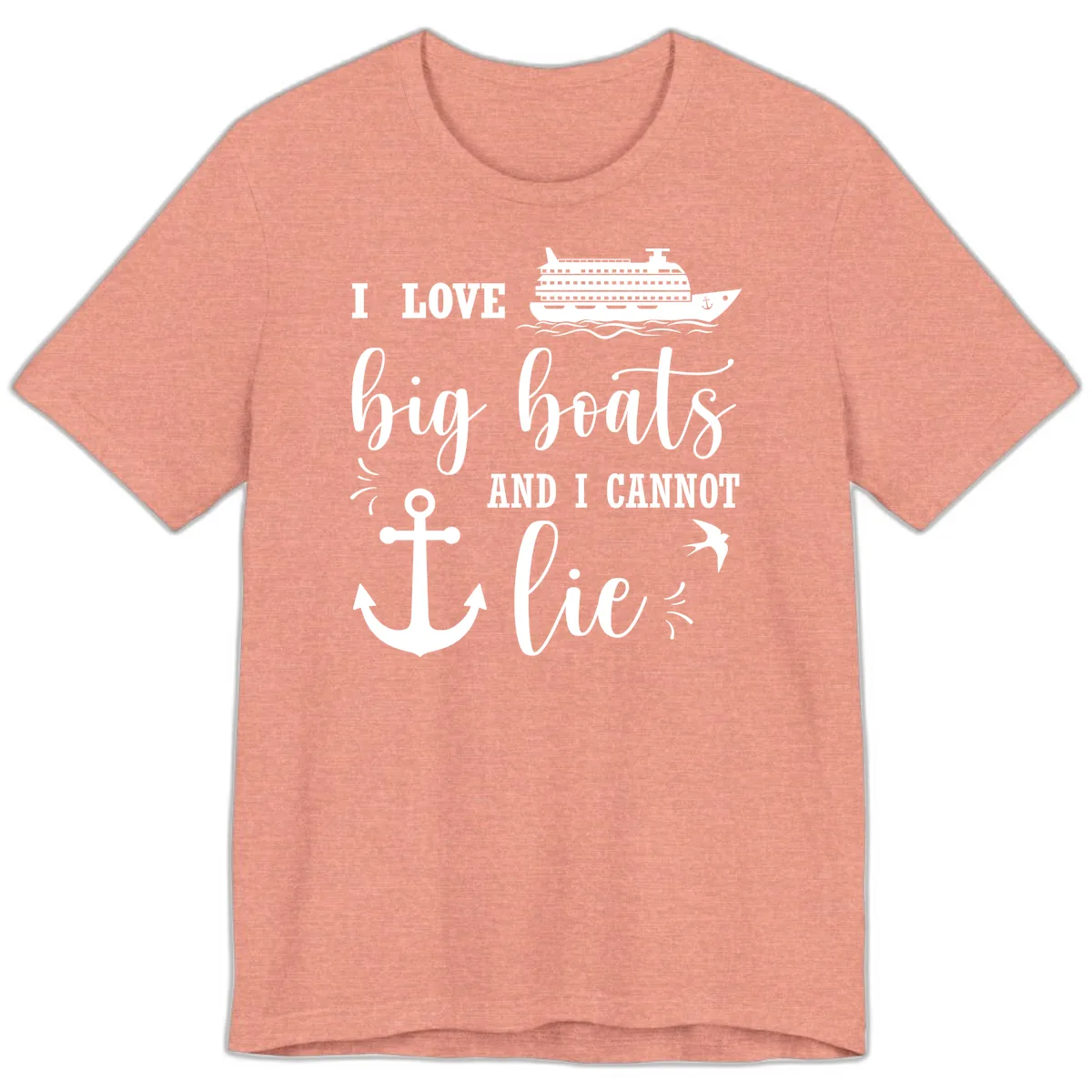 Big Boats And I Cannot Lie Premium T-Shirt in Heather Sunset