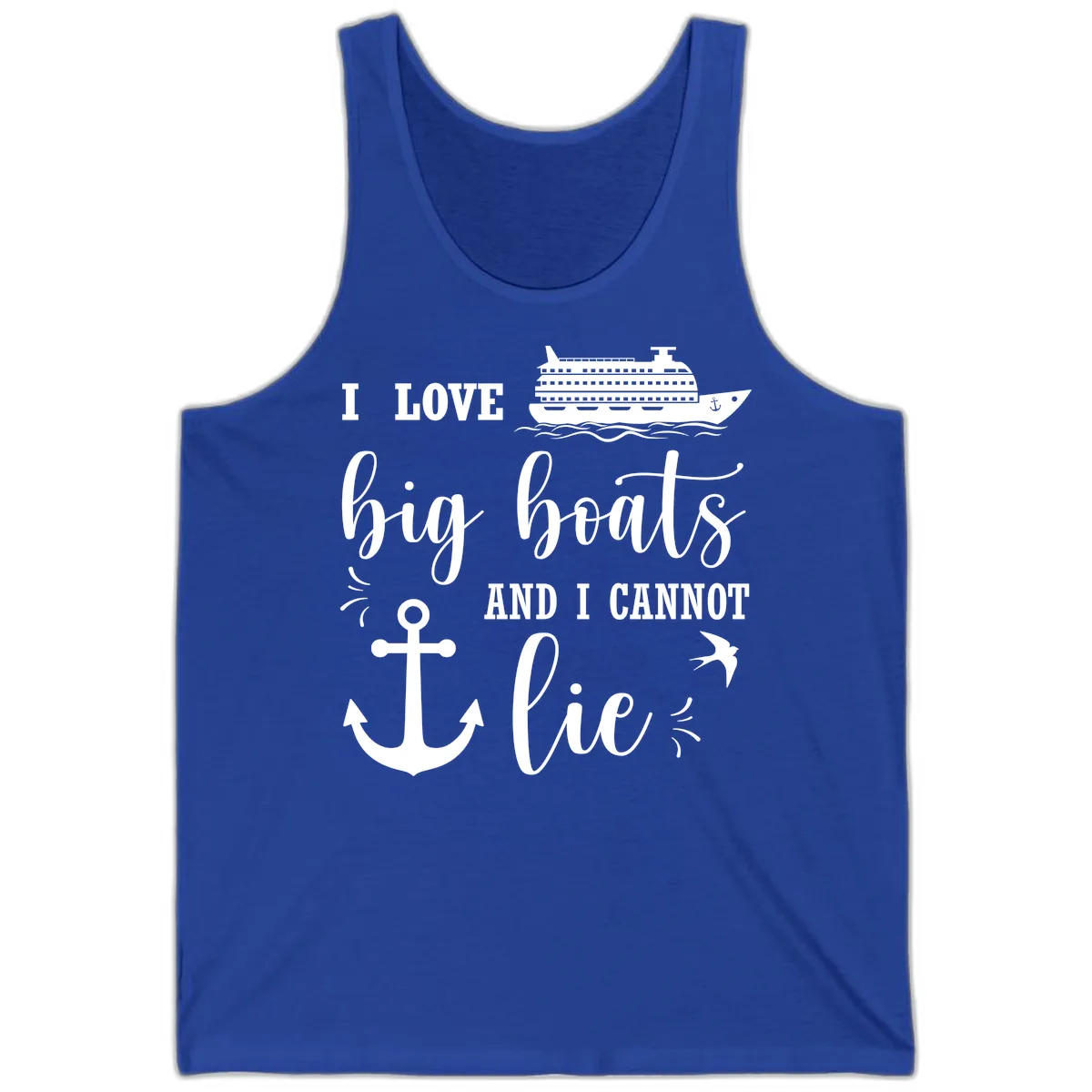Big Boats And I Cannot Lie Tank in True Royal