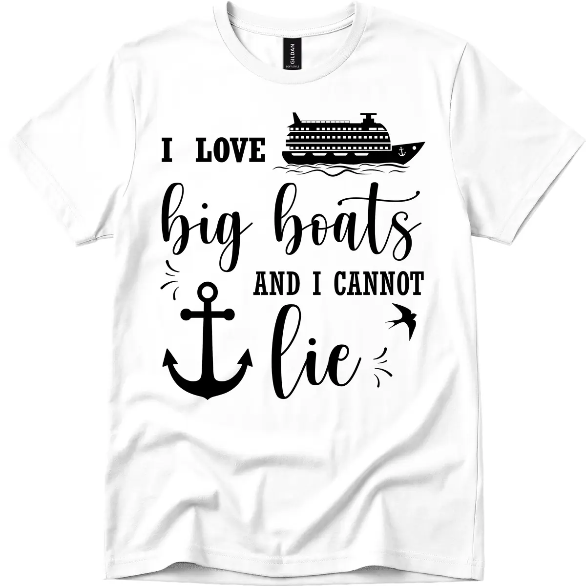 Big Boats And I Cannot Lie T-Shirt in White