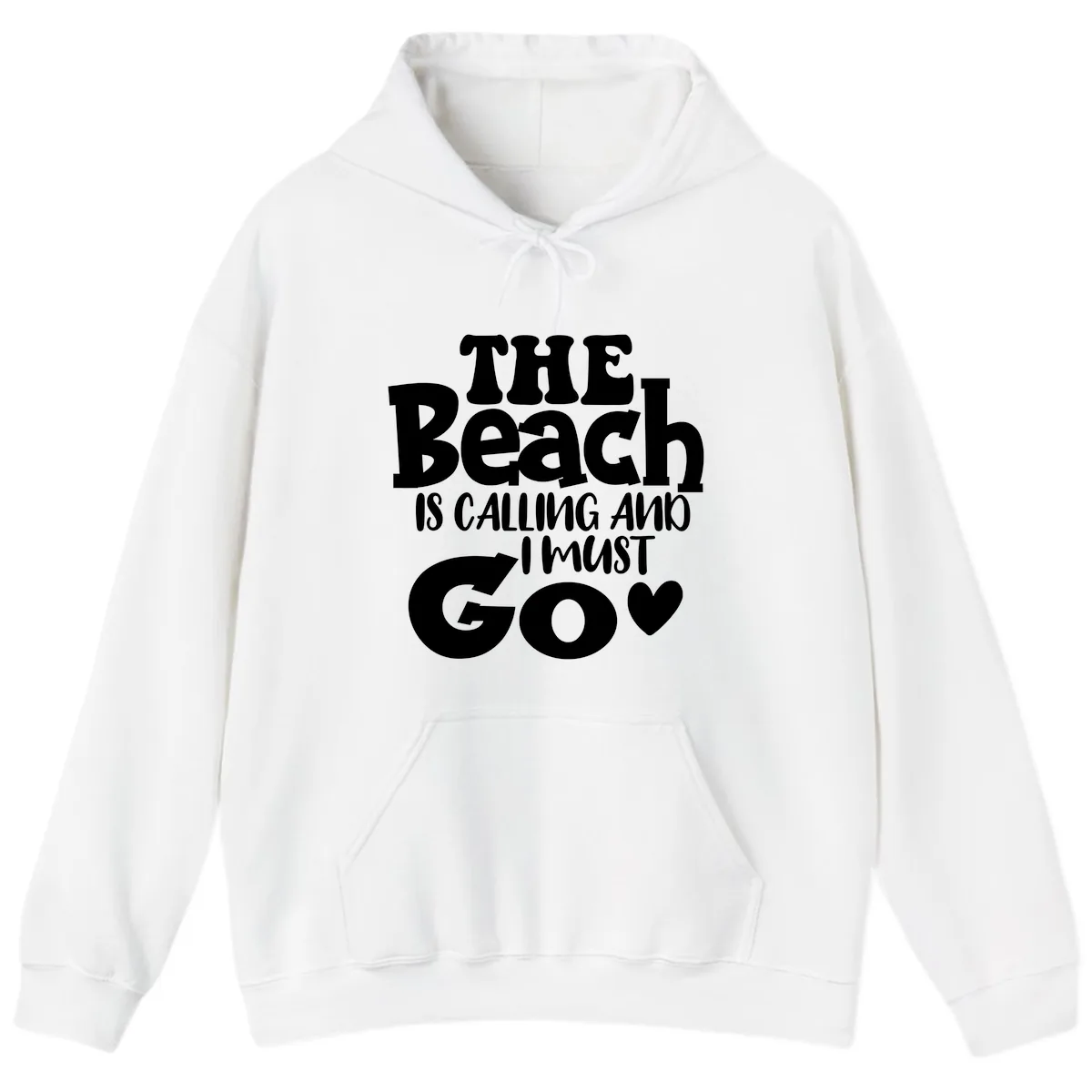 The Beach Is Calling And I Must Go Hoodie in White