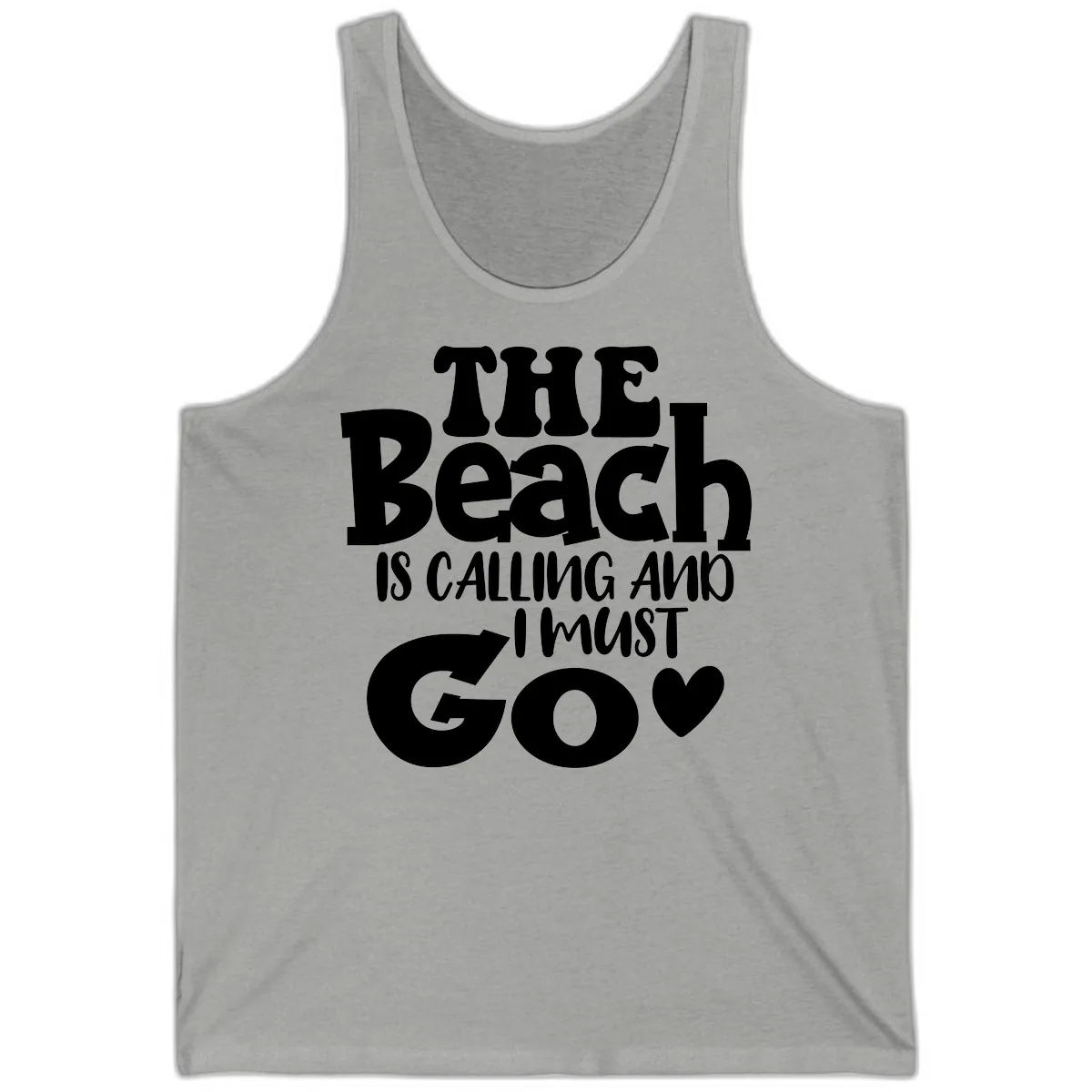 The Beach Is Calling And I Must Go Tank in Athletic Heather