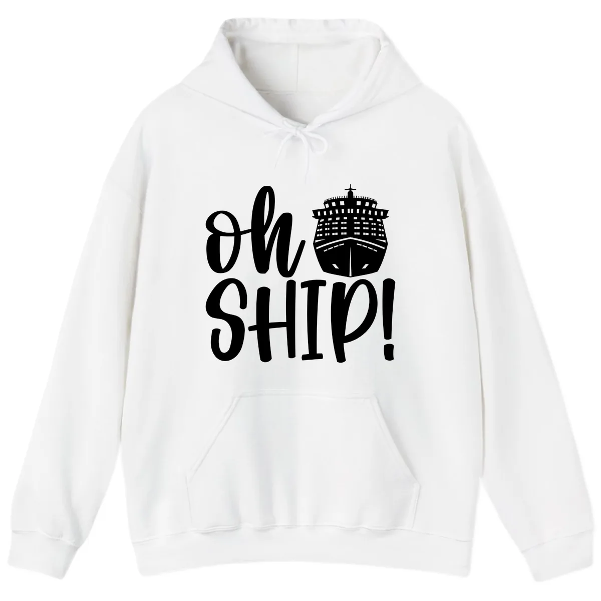 Ow Ship Cruise Design Hoodie in White