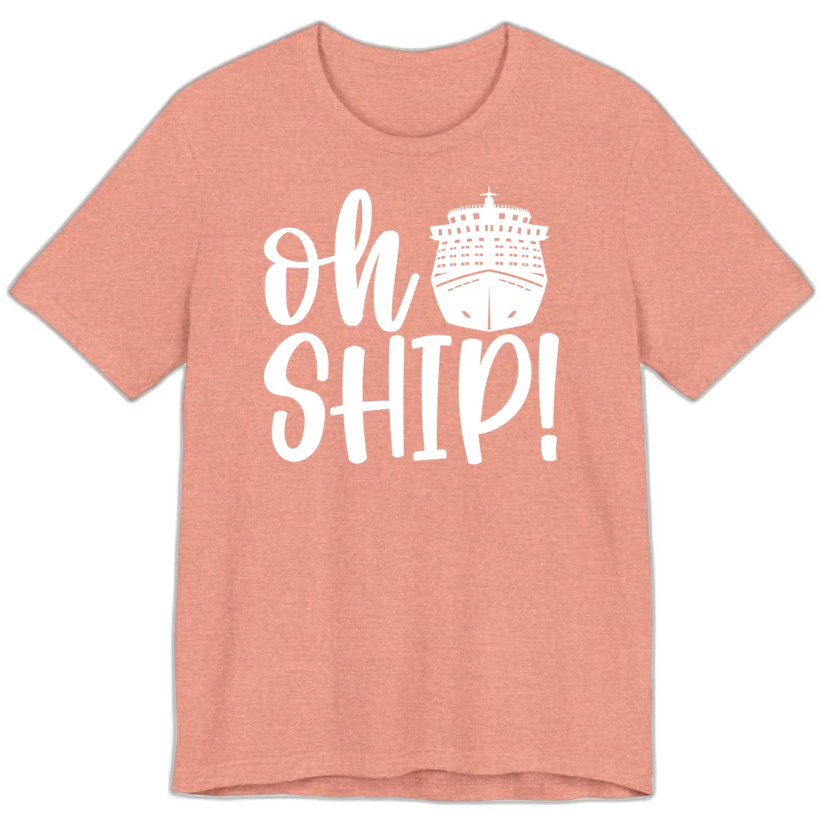 Ow Ship Cruise Design Premium T-Shirt in Heather Sunset