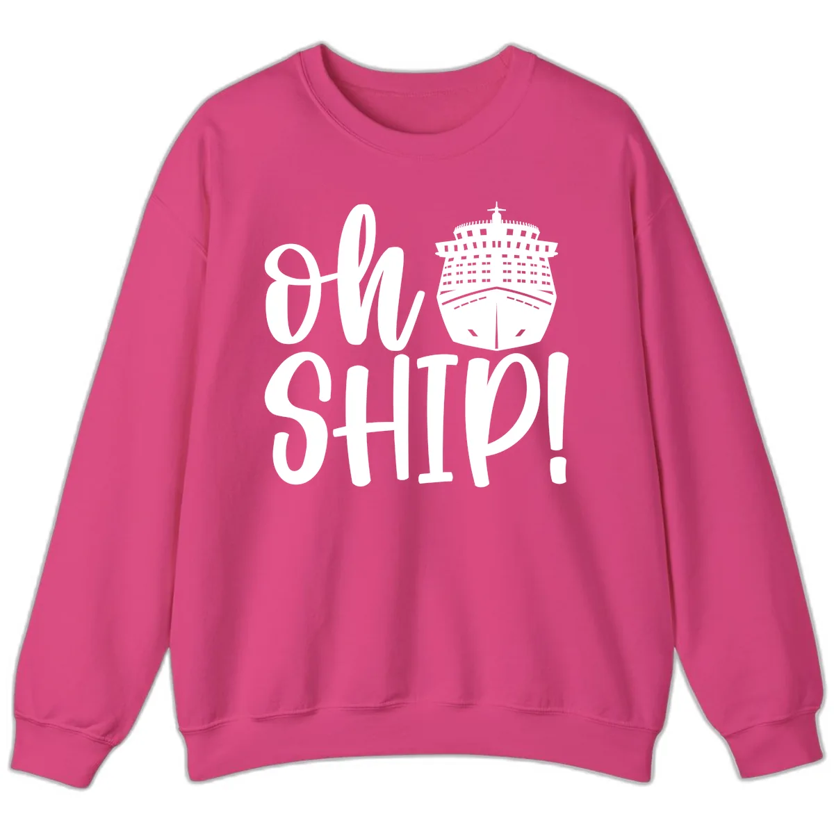 Ow Ship Cruise Design Sweatshirt in Heliconia