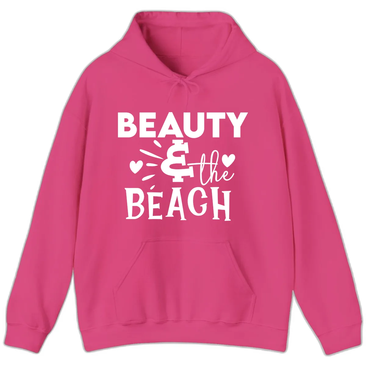 Beauty & The Beach Hoodie in Heliconia