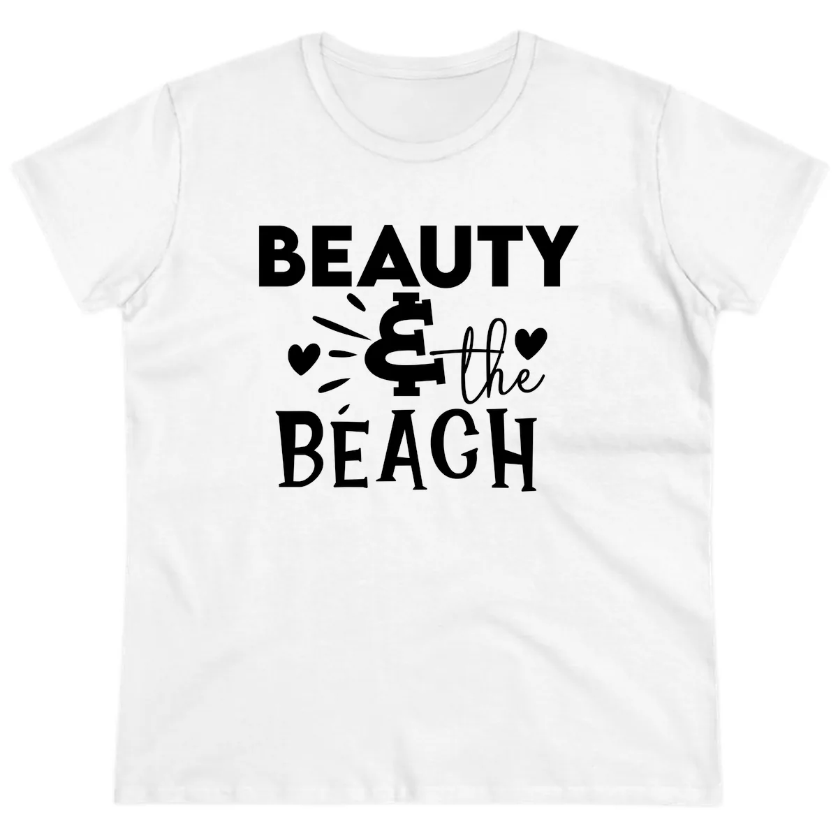 Beauty & The Beach Ladies Tee in White