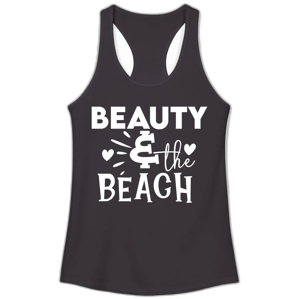 Beauty & The Beach Ladies Tank in Black