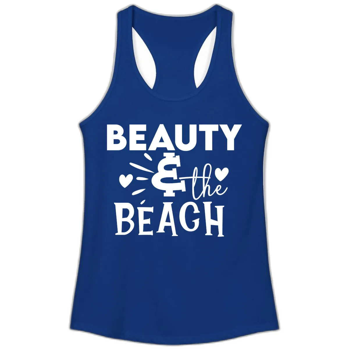 Beauty & The Beach Ladies Tank in Solid Royal