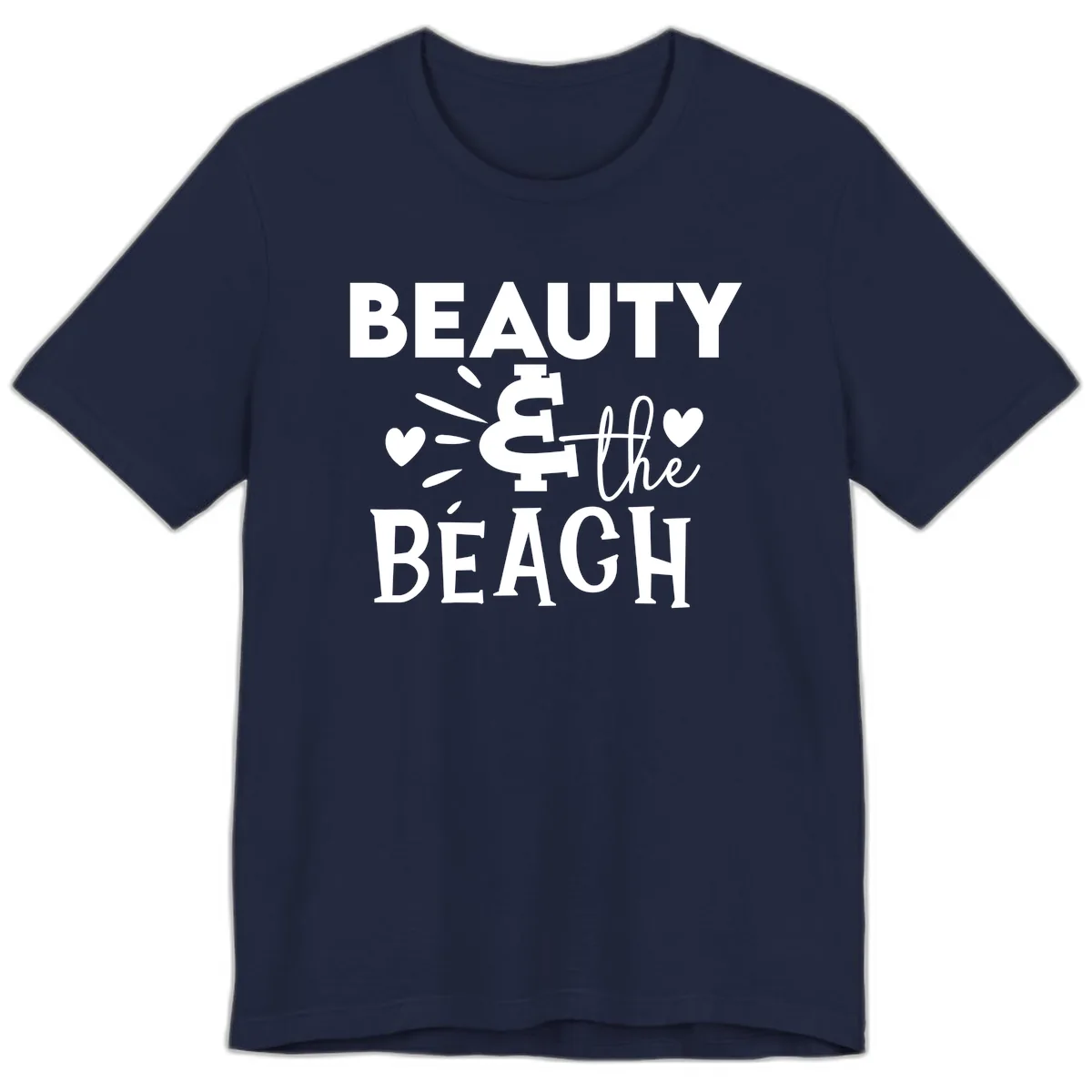 Beauty & The Beach Premium T-Shirt in Navy