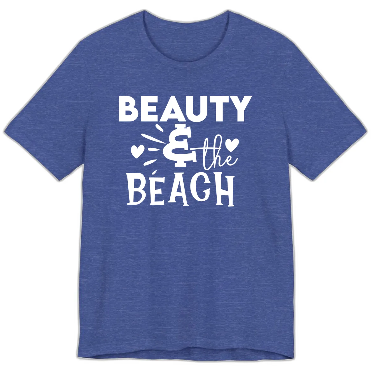 Beauty & The Beach Premium T-Shirt in Heather True Royal