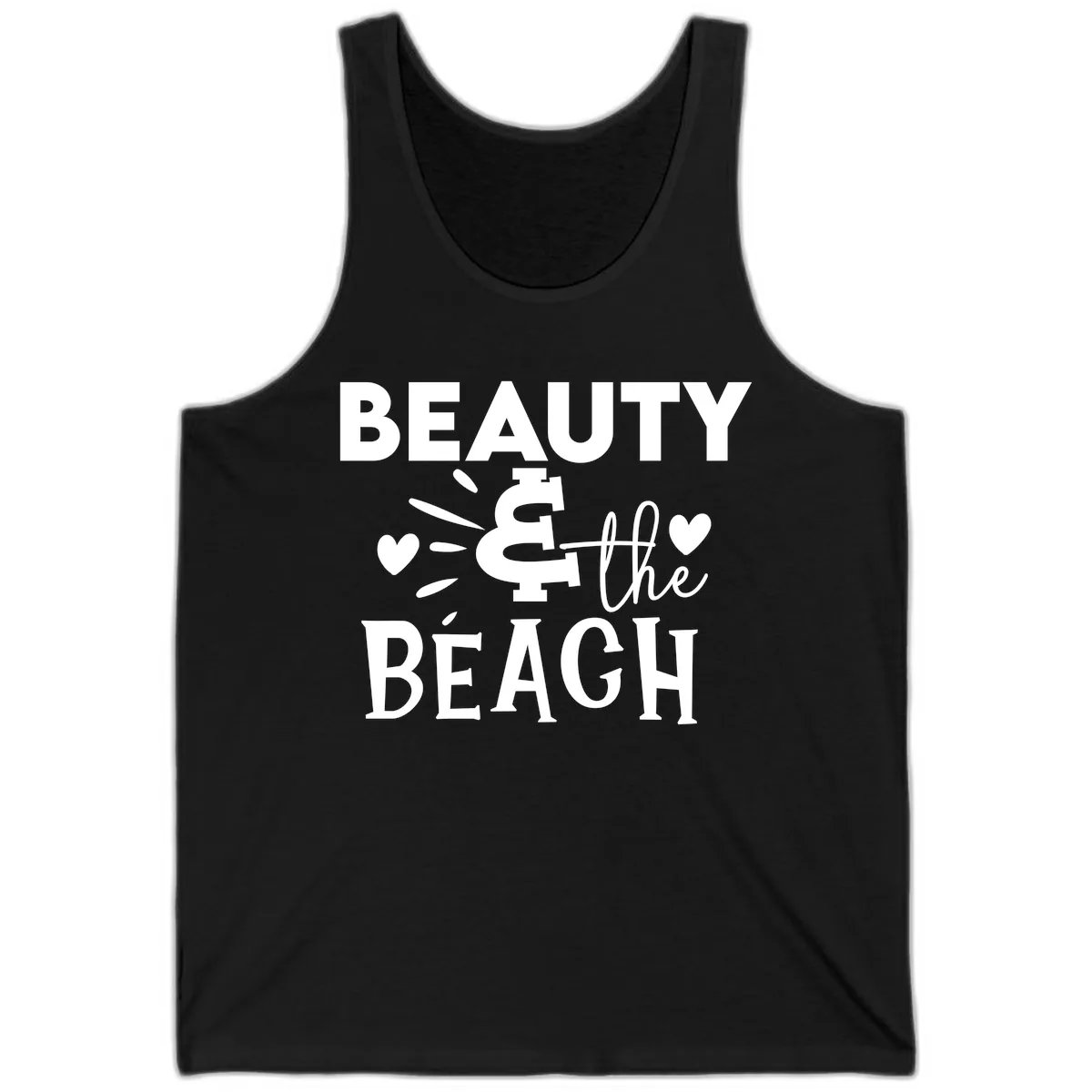 Beauty & The Beach Tank in Black