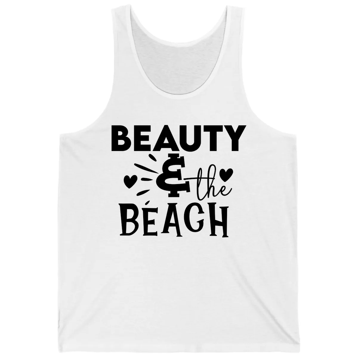 Beauty & The Beach Tank in White