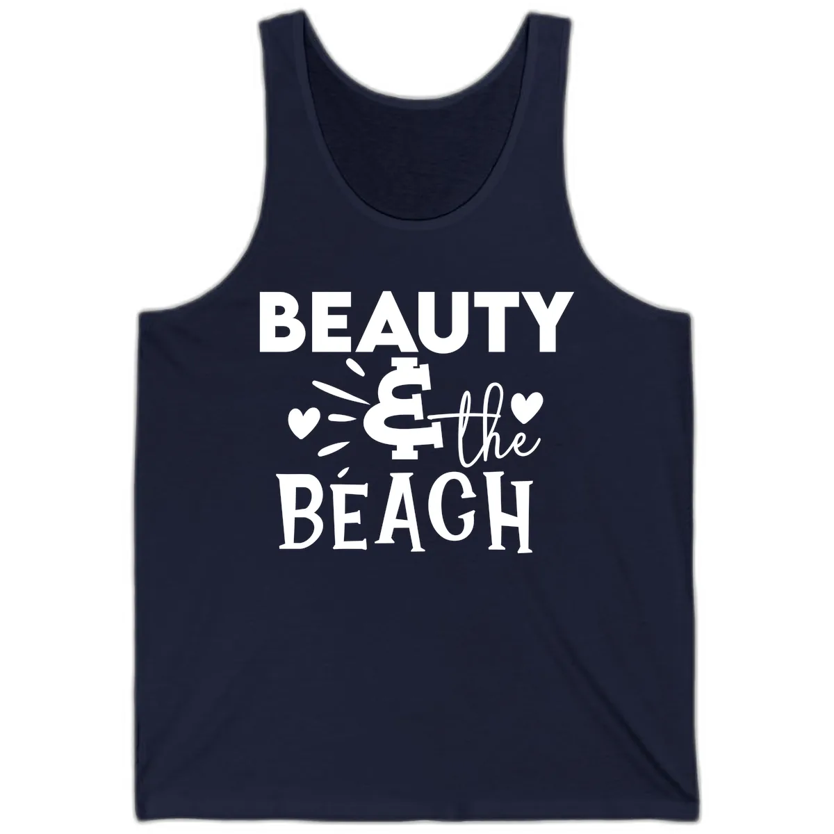 Beauty & The Beach Tank in Navy