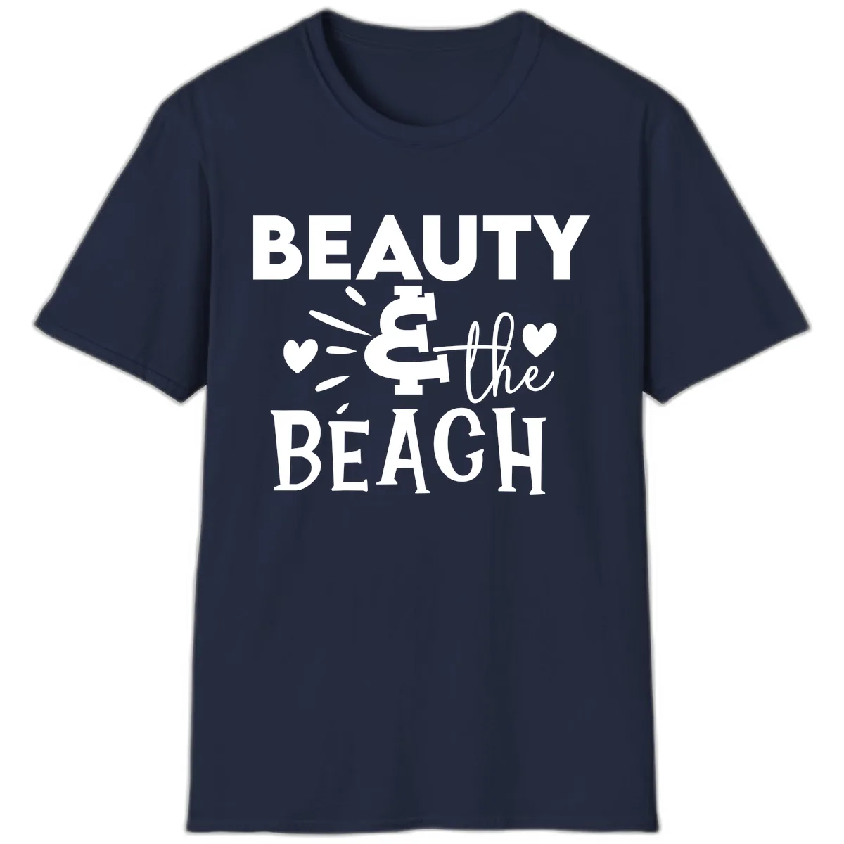 Beauty & The Beach T-Shirt in Navy