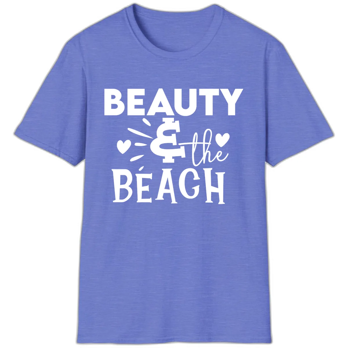 Beauty & The Beach T-Shirt in Heather Royal