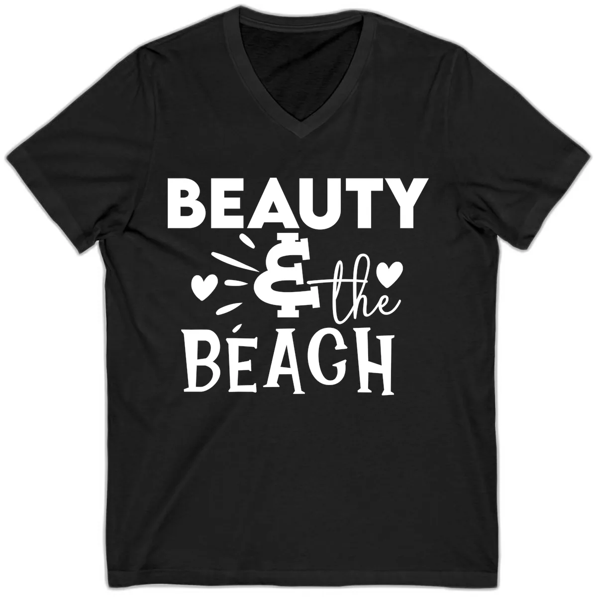 Beauty & The Beach V-Neck in Black