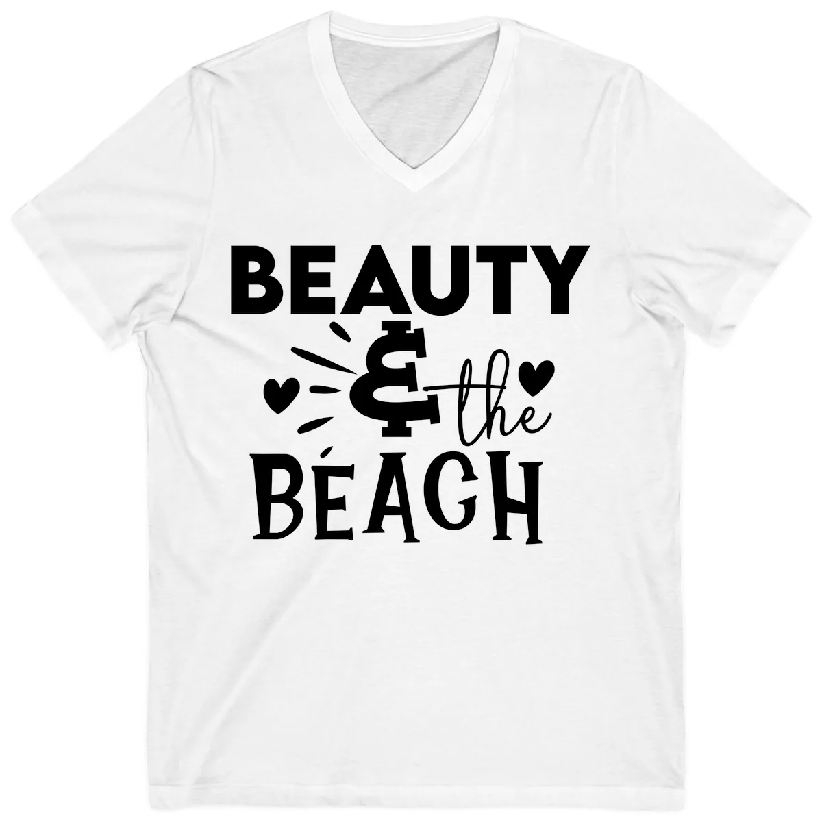 Beauty & The Beach V-Neck in White