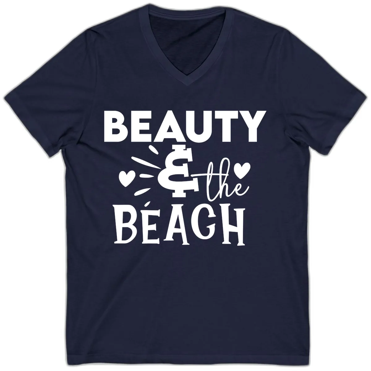 Beauty & The Beach V-Neck in Navy