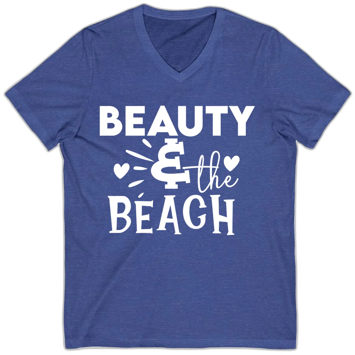 Beauty & The Beach V-Neck in Heather True Royal